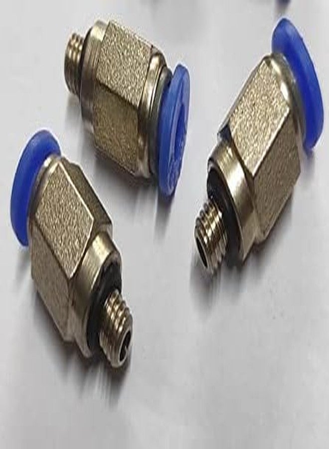 CRAFTSFY Pneumatic Air Connectors PC4-M5 Thread 4MM Straight Fitting For PTFE Tube 3D Printer M5X 4 Pneumatic Push Type Hose Tube Fitting Adapter Connector Push Fittings Pneumatic Size M5X 4 MM 3pc - Image 1